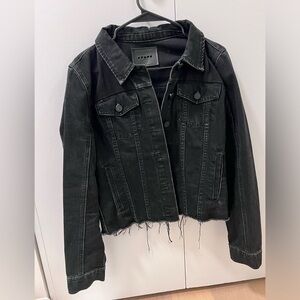 Blank NYC distressed denim jacket in black